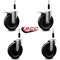 Service Caster 6'' Phenolic Swivel 7/8'' Expanding Stem Caster Set 2 Total Lock Brakes, 4PK SCC-EXTTL20S615-PHR-2-S-2-78 - alternate 2
